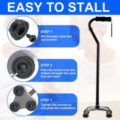 Replacement Rubber Cane Tips Feet for Hurrycane Walking Sticks with Anti Slip