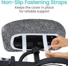 Universal Fit Knee Walker Pad Cover – Soft Gray Memory Foam Cushion, Adjustable