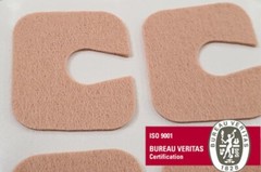 #701 Adhesive Flesh Wool Felt Callus Pre-cut Half-Moon Pads 1/16″ 100 Horseshoe