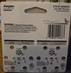 Energizer Size 312 Hearing Aid Batteries 12 Count 312CR-12ENRUS
