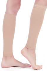 Calf Compression Sleeve Women, 2 Pairs 15-20Mmhg Calf Support (Nude/Skin, Large)