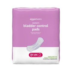 Amazon Basics Incontinence Pads for Women Long, 39 Count (Pack of 1), Maximum