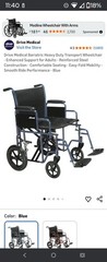 Drive Medical Bariatric 22in Steel Transport Chair Wheelchair Open Box
