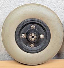 Set of 2 OEM Hoveround MPV5 MPV4 Teknique Solid Caster Wheels 200×500 w/ screws