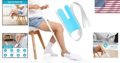 Terry Cloth Sock Aid & Adjustable Pants Helper for Elderly – Regain Independence