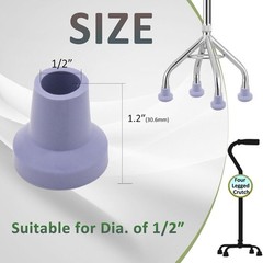 4 Pack 1/2 Inch Anti-Slip Walking Cane Tips – Enhanced Stability for Comfort