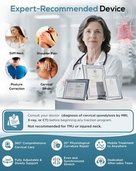 Cervical Neck Traction Device: Neck Stretcher for Cervical Pain Relief, Electric