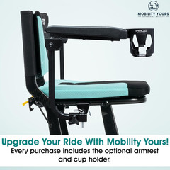 Pride Go Go Super Portable Travel Scooter + Optioinal Armrest, Travel Bag Kit, F