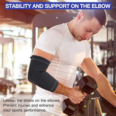 Elbow Brace Compression Support Sleeve (Pair)–Pain Relief & Inflammation from Te