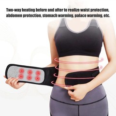 Magnetic Heated Lumbar Support Belt Back Brace Pain Relief Adjustable M-4XL