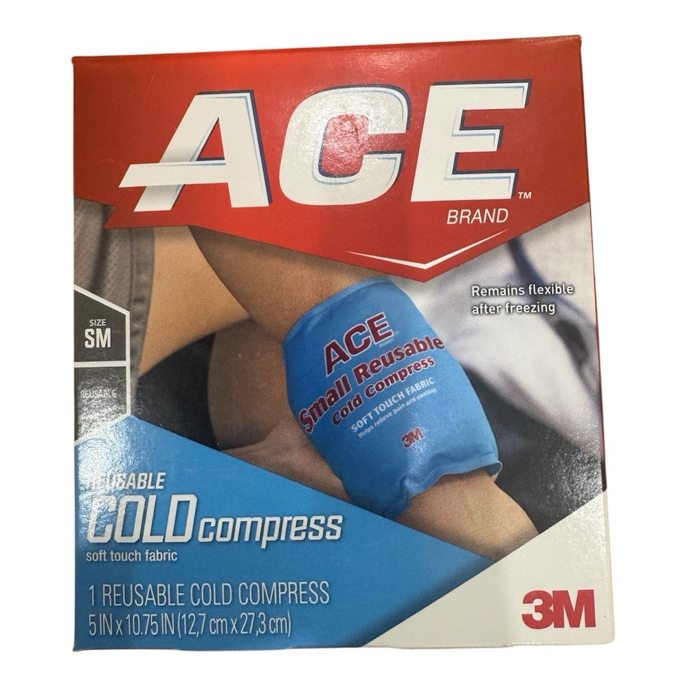 ACE Small Reusable Cold Compress Soft Touch Fabric 5in x 10.75 in (12.7 x 27.3cm