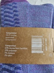 Wellow Size Medium Wide Calf Bamboo Compression Socks In Galaxy Twist