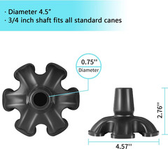 Cane Tip 3/4 Inch Support Cane Feet Self Standing Base Replacement Walking Canes
