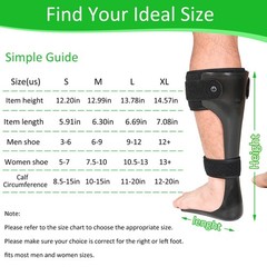 AFO Drop Foot Stabilizer Support for Walking with Shoe for Men and Women