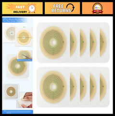 10pcs Cut-to-Fit Skin Barrier with Non-Woven Border for Colostomy Bags, 70mm Max