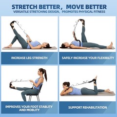 comness Foot and Calf Stretcher-Stretching Strap For Plantar Fasciitis, Heel …