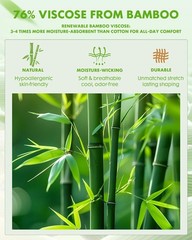 All-Day Comfort Bamboo Compression Socks 2 Pairs – Stylish Knee High 15-20mmHg