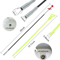 Sleek Black Drain Cleaning Tool with Bendable Design for Hard-to- Areas