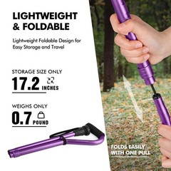 GPTCAMP Walking Cane and Stick for Men 17.32″, -Purple