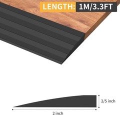 Durable Anti-Slip Rubber Threshold Ramp for Wheelchairs – 2” Wide x 3.3ft