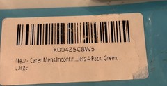 Four Men’s Carer Washable Absorbent Underwear L Light Green