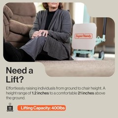 SuperHandy GoRise FC Electric Floor to Chair Lift for Seniors – 400LB Capacity