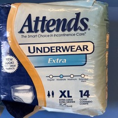 Adult Diapers Attends Underwear, XL, EXTRA Maximum Heavy Absorbency, 28 Count