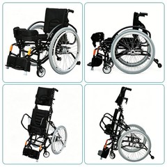 Custom Stand-Up Wheelchair – Manual Pin-Lock System, Lightweight, Foldable, Made