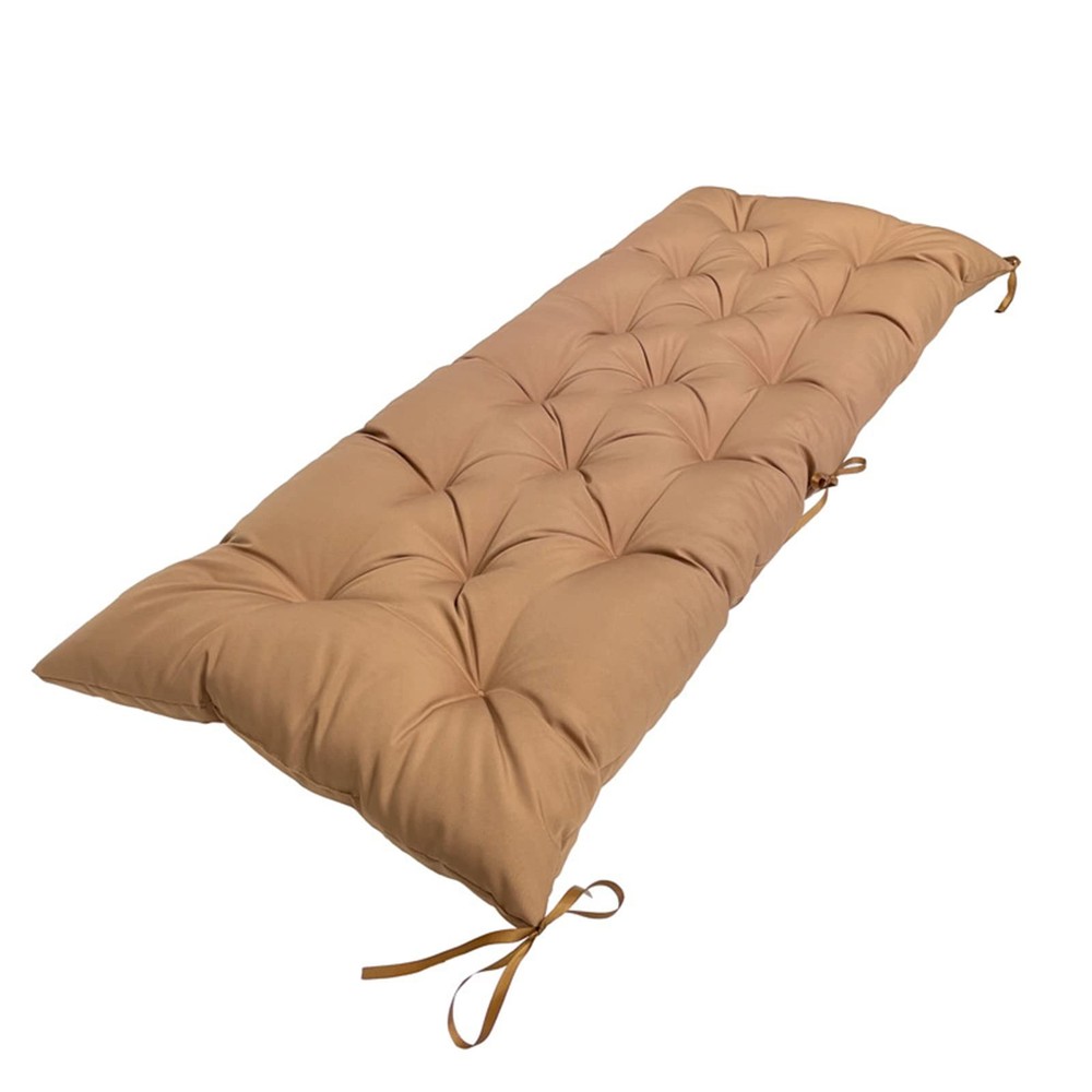 Eoieov Outdoor Bench Cushions 40 in with Ties Waterproof 40″L*20″W*3″T, Khaki