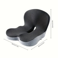 Memory Foam Seat Cushion w/Lumbar Support Pillow for Back & Sciatica Pain Relief