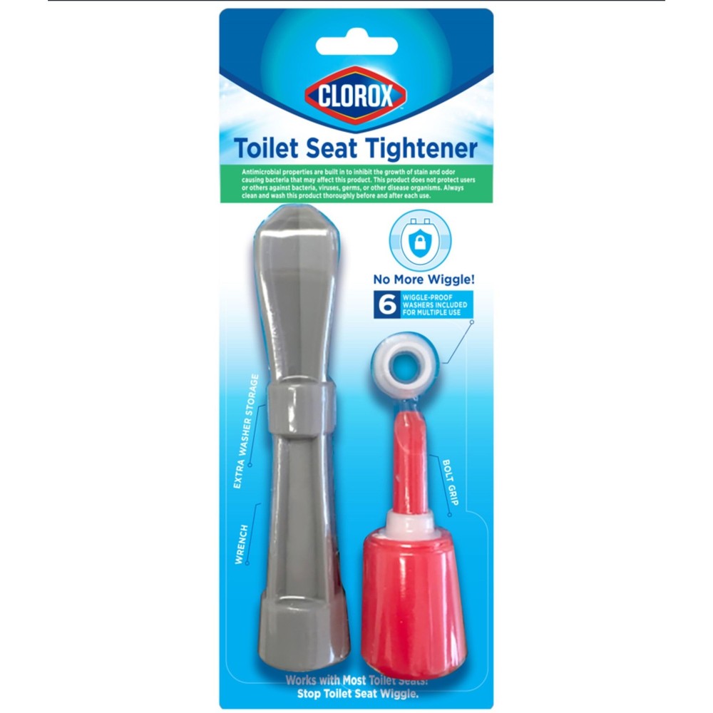 Clorox Toilet Seat Tightening Kit Compact, Gray