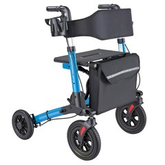 Uimoso Compact 3-Fold Rollator Walker for Seniors, Supports Up to 300 lbs