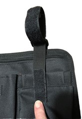 Wheelchair Armrest Bag with Cup Holder, Walker Bag. Black & Blue See Description