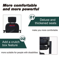 Outdoor Compact Mobility Scooter with 2pcs*20AH Lead acid Battery, 16 Miles