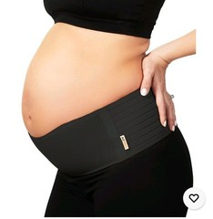 AZMED Maternity Belt Back Support – Adjustable Abdominal One Size, Black