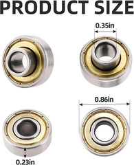 Rollator Caster Wheel Bearings Replacement for Wheelchair Transport Chair