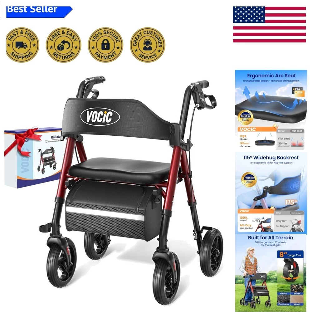 Z21 Rollator Walker – Lightweight, Dual Height Adjustment & Comfortable Backrest