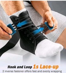 WHCOOL Ankle Brace for Sprained Ankle, Quick Lace Up Ankle Support Size L