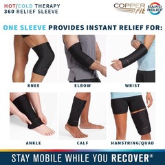 XX-Large Cold & Hot 360 Compression Sleeve for Knee, Elbow, Ankle, Wrist