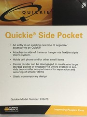 Quickie Side Pocket for Manual or Power Wheelchairs