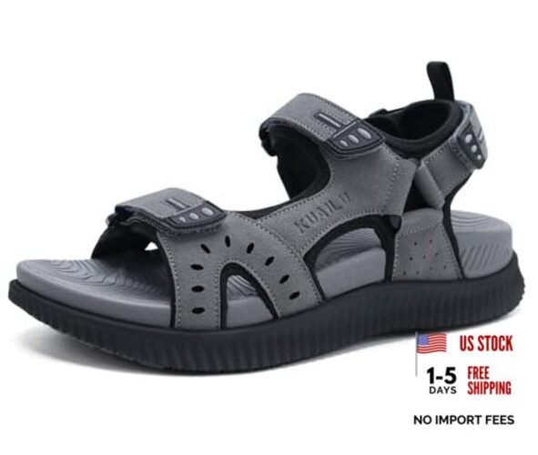 Mens Hiking Sandals With Arch Support Sport Recovery Athletic Walking 9 Grey