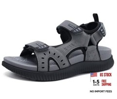 Mens Hiking Sandals With Arch Support Sport Recovery Athletic Walking 9 Grey