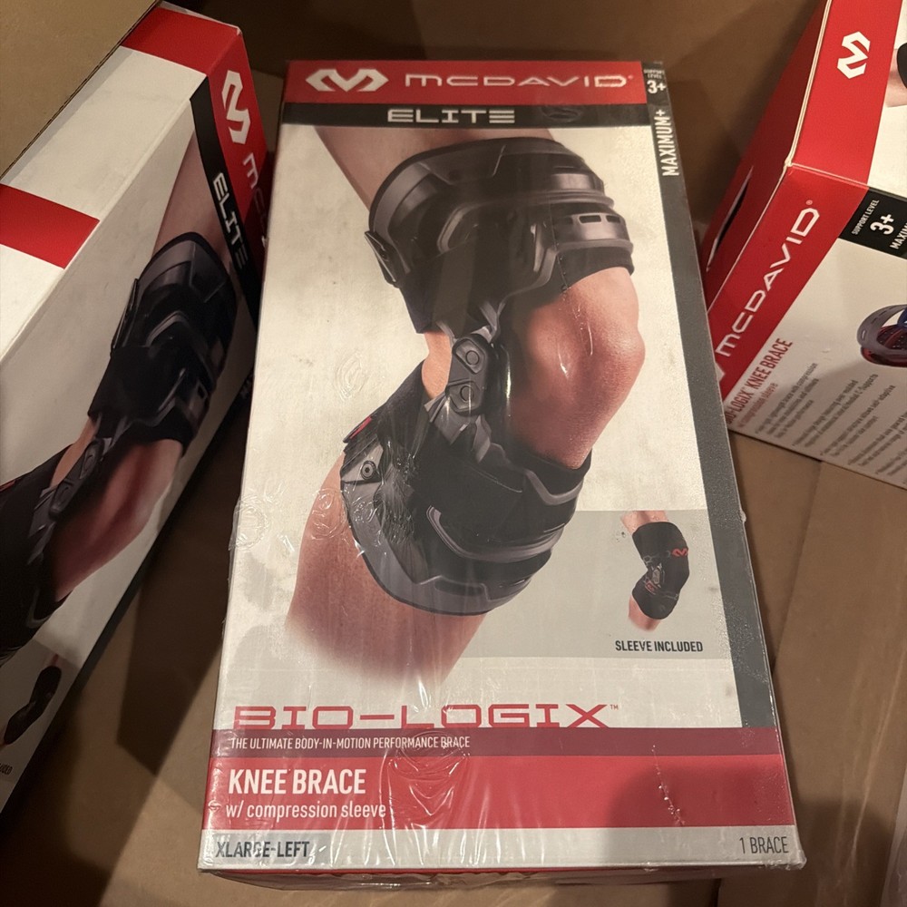 McDavid elite bio logix knee brace level 3+ size X-large left 14-15.5”