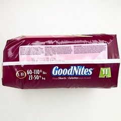2 Packs Goodnites Sleep Shorts Pink L-XL Plastic Backed Diaper Pull Up Vintage