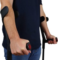Forearm Crutches for Adults x2 Units, Open Cuff, Extra Balance with Wide Tip,…