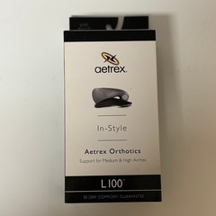Aetrex L100 In-Style Orthotics Mens Size 12 Cobra Lynco Arch Support Black