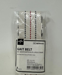 Medline Gait Transfer Belt REF MDT821203 60″ white red blue striped New
