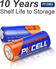 PKCELL N Size 1.5V Alkaline Batteries, 5 Pack Ultra Long-Lasting 5 Count