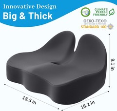 Medium Memory Foam Office Chair Cushion – Pain Relief for Sciatica & Tailbone