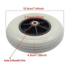 1 Pair 8inch 200×50 8×2 Rear Caster Wheels Assembly for Jazzy / Jet Wheelchairs